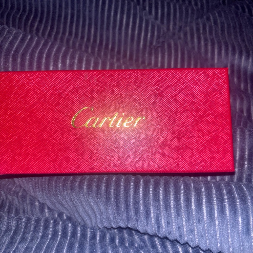 Cartier Red Gift Box with Gold Logo